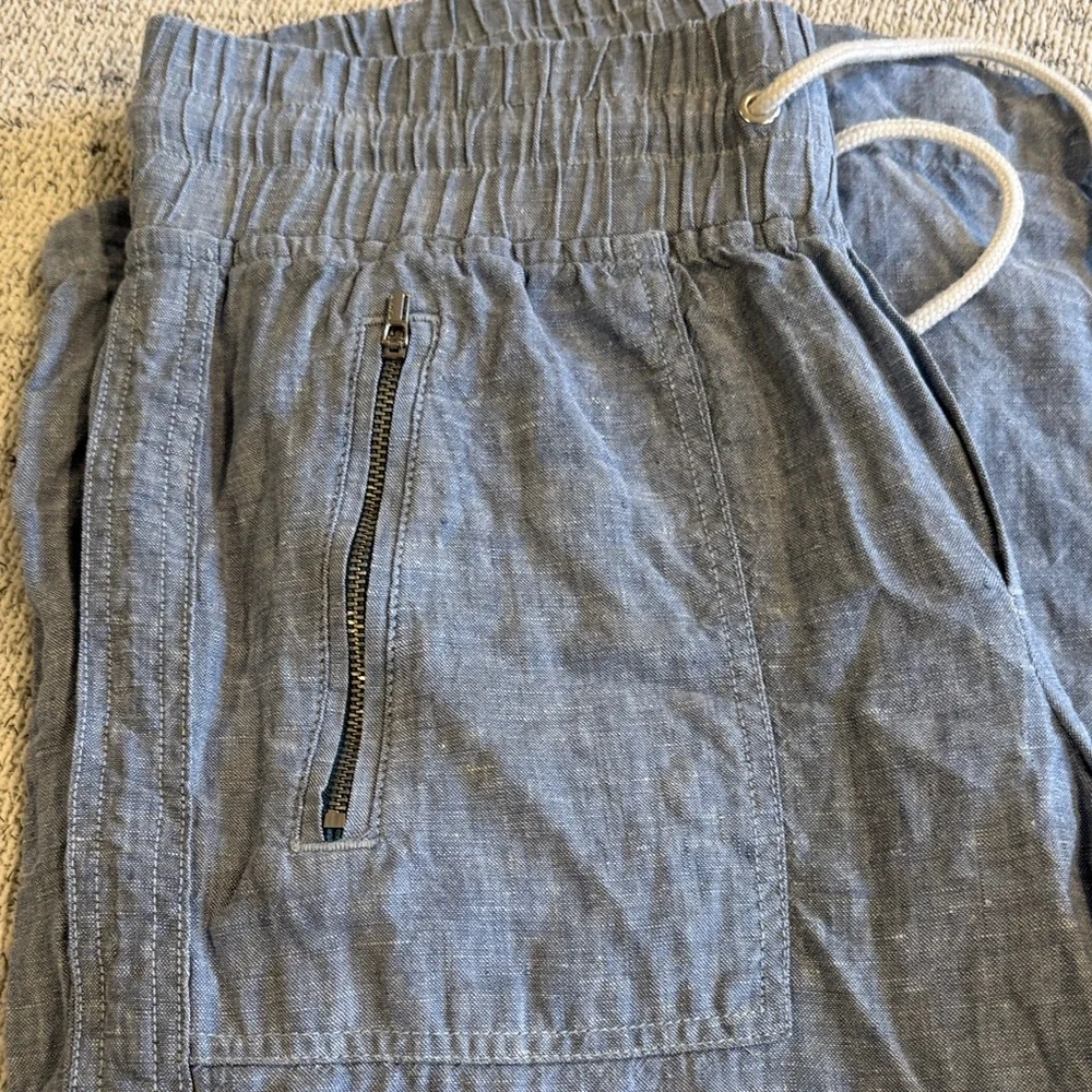 Blue!!!  Vibrant Wide Linen Pants - Picture 5 of 5